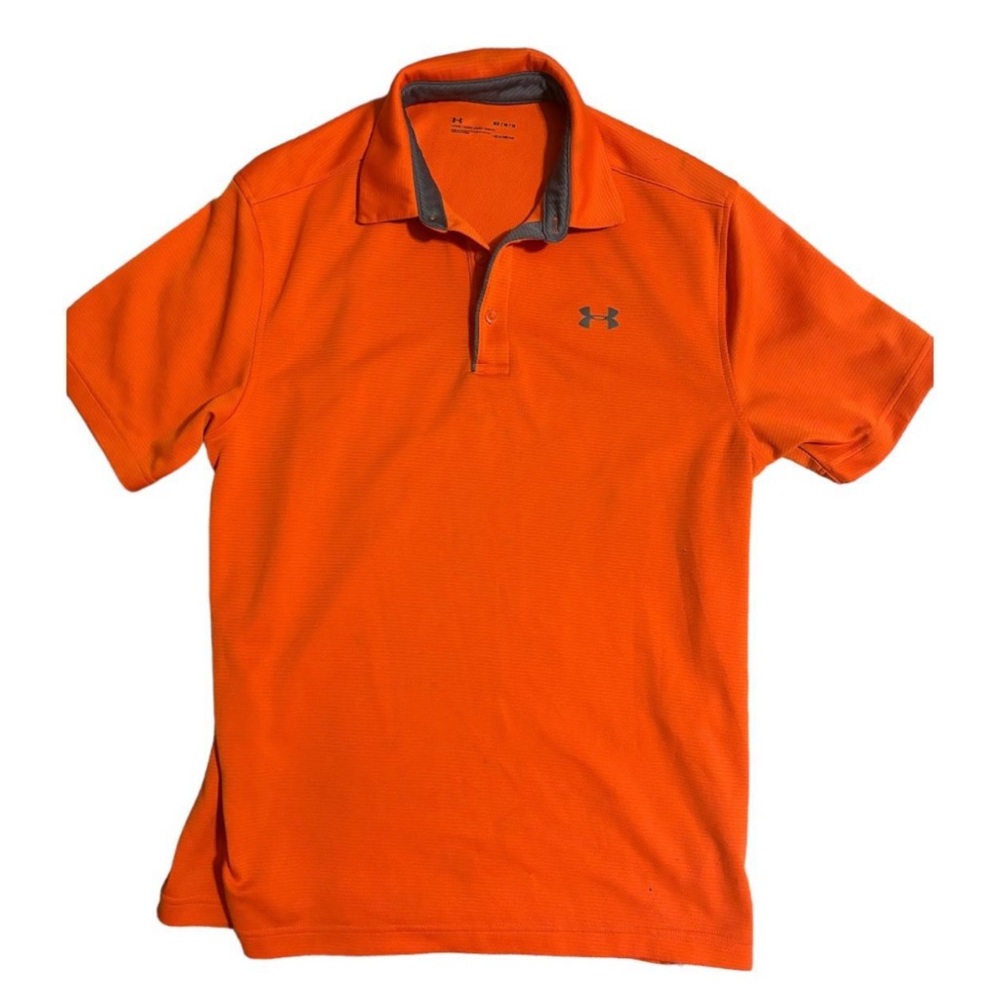 Under Armour Men's Bright Orange Polo size Medium